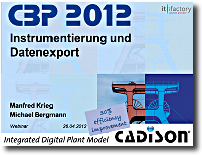 CADISON Best Practice 2012: Instrumentierung und Datenexport